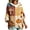 CU21-Saffron, variant on IYYVV 3/4 Sleeve Halloween Hoodies For Women Drawstring Ghost Pumpkin Batwing Sleeve Wearable Blanket Spooky Season Fall Sweatshirts Brown 2XL