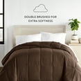 thumbnail image 4 of Breathable Cool Comforter All Season Lightweight Down-Alternative Solid Chocolate Brown for Full/Queen Size Bedding by Comfort Canopy, 4 of 9