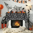 thumbnail image 4 of Sevenstars Halloween Tablecloth Black Spider Web Tablecloth Hot Silver Rectangle Table Cover for Dinner Party, 55" x 84", 4 of 9