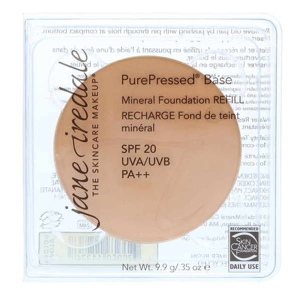 Jane Iredale Base de Maquillaje en Polvo Mineral Purepressed Recambio, Dorado jane iredale Jane iredale PurePressed Base Relendille Golden Glow 0.35 oz