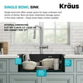 thumbnail image 5 of KRAUS Quarza 24” Drop-In / Undermount Single Bowl Granite Kitchen Sink in Black Onyx, 5 of 8