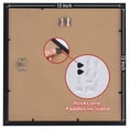 thumbnail image 4 of Innovative Haus 12x12 Picture Frame Set of 9 in Black. Display Pictures 8x8 Photo with Mat or 12x12 Pictures without Mat. Home Decorative for Wall Gallery Hanging. Classic Gallery Square Photo Frame., 4 of 11