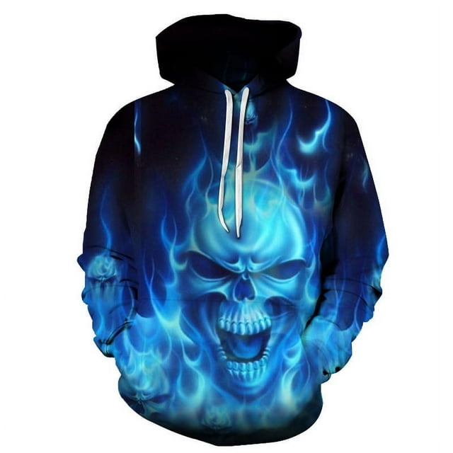 2025 NEW Men's Skull Pattern 3D Print Fashion Design Hoodies Sweatshirt