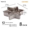 thumbnail image 3 of CHEFMADE Star-Shaped Cake Pan, 8-inch Non-Stick Diamond Surface Cake Bread and Meat Bakeware for Oven and Instant Pot Baking (Champagne Gold), 3 of 8