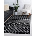 thumbnail image 6 of Unique Loom Moroccan Trellis Collection Area Rug - Mamounia (6' 1" x 9' Rectangle Black/Ivory), 6 of 6