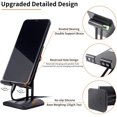 thumbnail image 2 of Support de Téléphone de Bureau Réglable en Angle, Support de Support de Téléphone Portable iPad Support pour Bureau, Tout en Alliage d'Aluminium Métal Téléphone Stable, 2 of 5