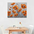 thumbnail image 2 of CANFLASHION  Poppy Flower Pictures Wall Decor Large Orange Paintings Framed Burnt Floral Artwork for Living Room Bedroom Ready to Hang, 2 of 4