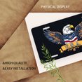 thumbnail image 3 of Patriotic Eagle Emblem Funny Personalized License Plate Rust-proof Stainless Steel Metal License Plate Suitable For Men And Women 12.2" x 6.2", 3 of 7