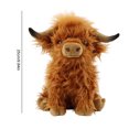 thumbnail image 4 of Realista Highland Cow Plush Toy Brown Presente Navidad para Adultos, 4 of 9