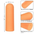 thumbnail image 6 of CalExotics Turbo Buzz Rounded Mini Bullet Vibrator, Orange, 6 of 10