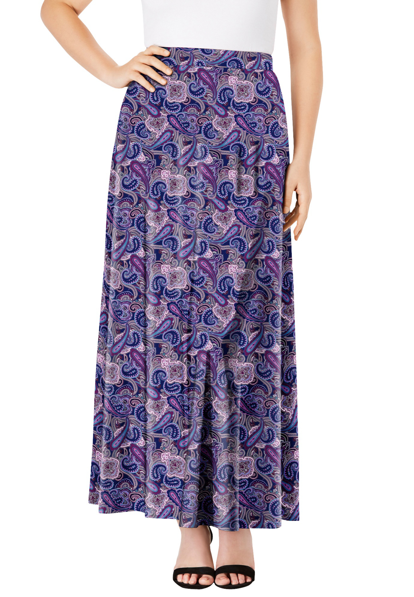 Roaman's Roaman's Women's Plus Size Ultrasmooth Fabric Maxi Skirt