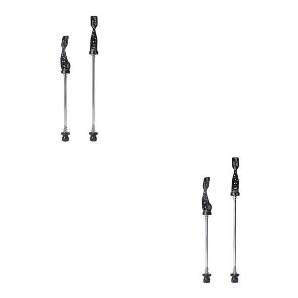 Greeniant 1 par de pinchos de bicicleta de montaña ZTTO, pinchos de eje de acero de liberación rápida portátiles, reemplazo de componentes de Negro 2piezas