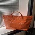 thumbnail image 2 of Bolso Mano para Mujer Y Hombre Con Bolsillo Interior Viajes Compras() Naranja, 2 of 7