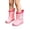 Pink, variant on Rain Boots for Girls Pink Animal Print Waterproof Nonslip Short Top PVC Kids Rain Shoes Comfort Fit Pink Size 12