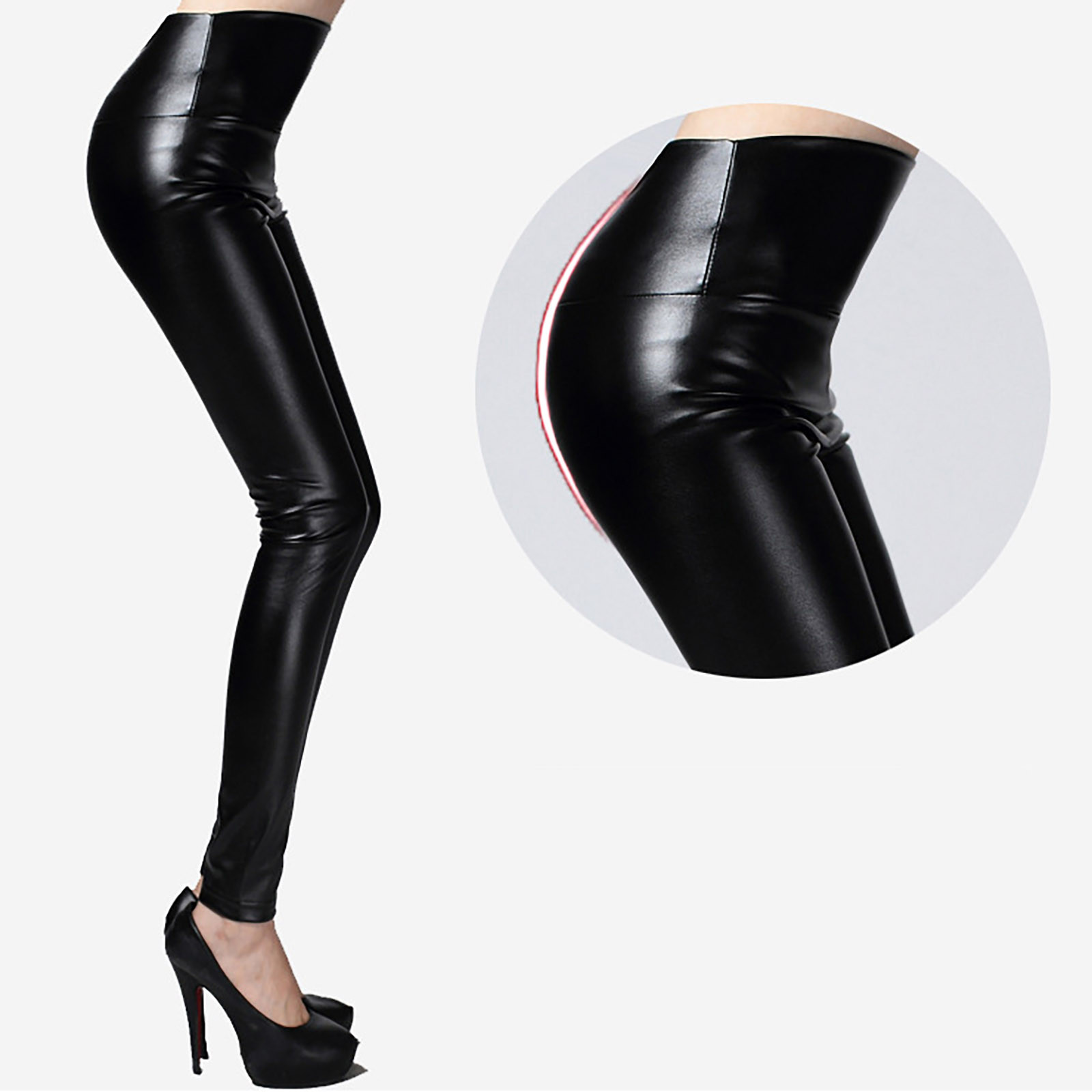 iHPH7 Leather Leggings Faux Leather Leggings for Women Yoga Leggings for Women Yoga Pants Women Leather Outfits for Women High Waisted Leggings for Women High Waisted Leather Leggings Black XXL
