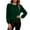Green, variant on Lenpel Velvet Tops for Women Lantern Long Sleeve Crew Neck Pleated Dressy Casual Velour Blouses Loose Party T Shirts(Red,X-Large)