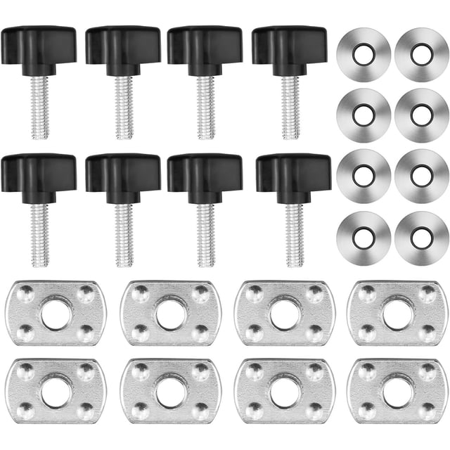 Kit universal de tornillos y tuercas de liberación rápida para techo rígido compatible con Jeep Wrangler YJ TJ JK JKU Sports Sahara Freedom Rubicon X y Unlimited X de 2 puertas y 4 puertas 1995-2018