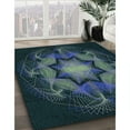 thumbnail image 3 of Ahgly Company Machine Washable Indoor Round Transitional Night Black Area Rugs, 8' Round, 3 of 7