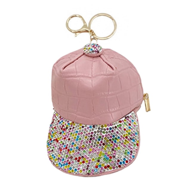 Mini Baseball Cap Coin Purse, Sparkling Crocodile-Texture Design, Holds Coins, Keys, and Lipstick for Daily Essentials
