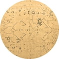 thumbnail image 1 of Ahgly Company Indoor Round Oriental Brown Traditional Area Rugs, 3' Round, 1 of 4