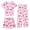 j-Pink, variant on LIIPEE Casual Graphic Pajamas For Girls Short Sleeve Tees Shorts Pants Pajama Set 3 Piece 3-12 Years