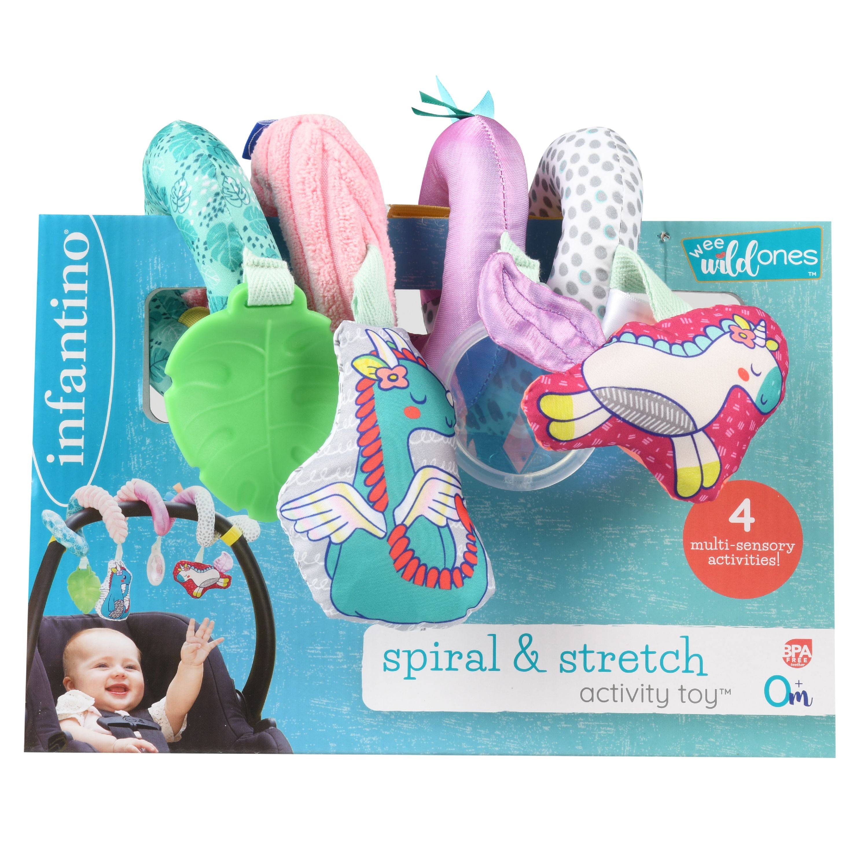 infantino spiral activity toy pink