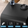 thumbnail image 5 of Night Stand Nightstand with Drawer Storage Curved Bed Side Table End Table Large Modern Wide Bedside Stand Tall Night Stands for Bedroom Living Room Sofa Couch Home Office, Black, 5 of 7