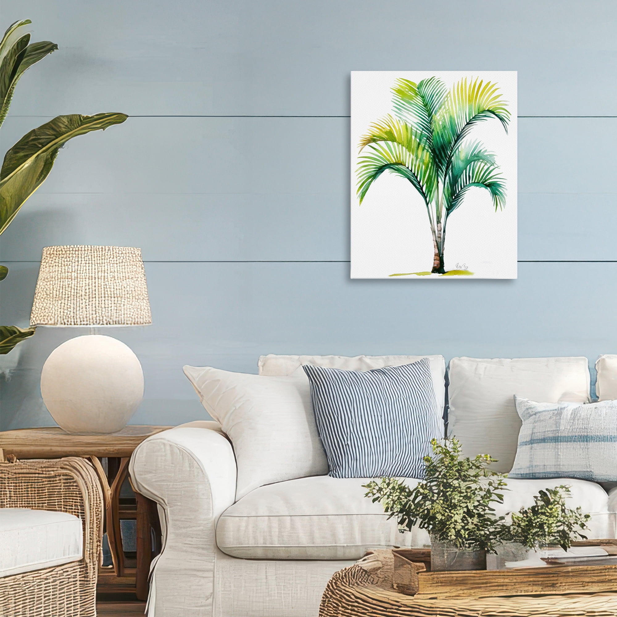 Stupell Industries Coastal Canopy Palm Tree Canvas Wall Art, design by Shelly Craig