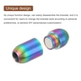 thumbnail image 3 of 4mm Hole Leather Cord Buckle, 4 Pack Colorful Extenders Pendant Necklace for Bracelets Jewelry, Stainless Steel（8mm）, 3 of 7