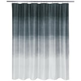 Metallic Ombre Glimmer Grey Polyester Printed Fabric Shower Curtain by ...