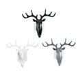 thumbnail image 4 of MLINS  3 Pcs Stag Coat Hook Chrome Multi Prong Decorative Hooks Deer, 4 of 8