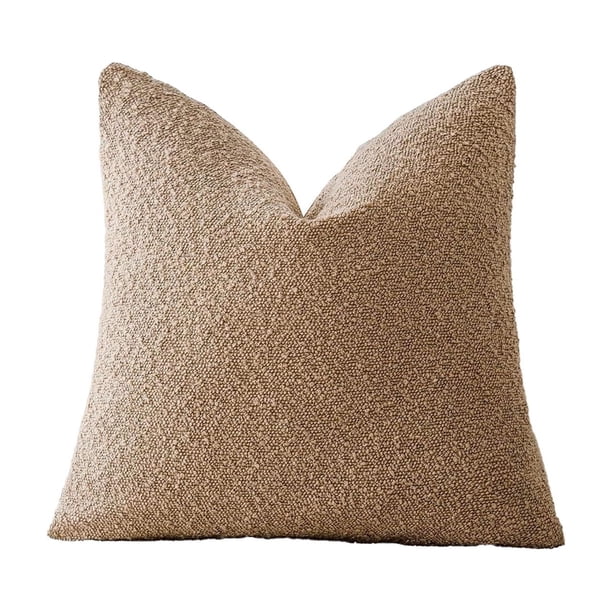 Funda de cojín decorativa de 45 x 45 cm, de felpa rizada de piel sintética, para sofá, sillón, dormitorio, sala de estar. Suave, cálida y acogedora. Funda de almohada decorativa con cremallera