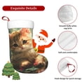 thumbnail image 5 of Disketp Cute Kitten Water Lilies Christmas Stockings, Xmas Stocking for Family Holiday Season Décor, Personalized Holiday Indoor Decorations, 5 of 7