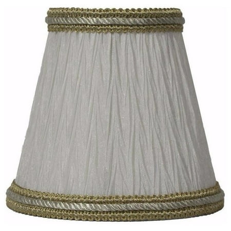 Urbanest Off White Bamboo Pleat Chandelier Lamp Shade, 3x5x4.5"