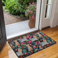 thumbnail image 2 of Yorkie Dog and Flower Florals Door Rugs,Washable Non Slip Door Mats Indoor,Decorative Door Mats,Entry Mat Indoor for Entrance,Bedroom,Kitchen,Bathroom,30"x17", 2 of 6