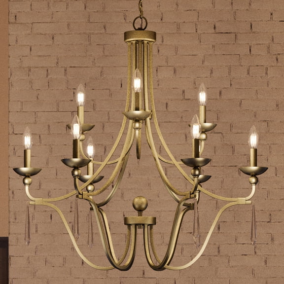Luxury Traditional Indoor Chandelier, 31.00''H x 32.00''W, with Posh Style Elements, Colonial Design, Olde Brass Finish and Open Candlestick, UQL4072