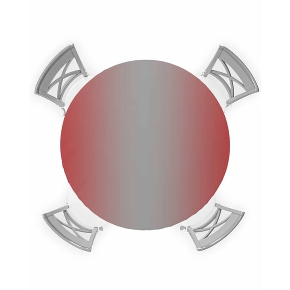 nqOlkjepod Red Grey Ombre Round Tablecloth, Fitted Table Cover with Elastic for 36"-44" Round Tables, Modern Gradient Abstract Art Table Cloth Outdoor Indoor Dinning Party Waterproof Tablecloths
