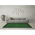 thumbnail image 3 of Ahgly Company Indoor Round Checkered Emerald Green Modern Area Rugs, 4' Round, 3 of 4