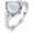 Butterfly, variant on White Opal with Dragonfly/Butterfly Statement Ring 925 Sterling Silver Pear Cut 8 * 6MM Created Opal Ring for Anniversary Birthday Women Gifts Size 5-9