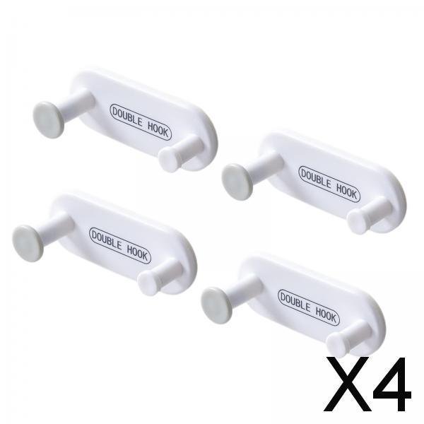 3x4 Uds. Ganchos de pared para llaves, colgadores de llaves, gancho para pasillo de oficina, color blanco 4 piezas
