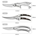 thumbnail image 2 of Yeacher Poultry Shears Stainless Steel Kitchen Scissors Multi-Purpose Scissors for Meat Chicken Fish Seafood BBQ, 2 of 8