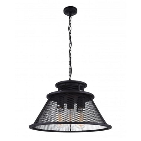 

5 Light Down Chandelier with Reddish Black finish
