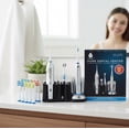 thumbnail image 3 of Pursonic Rechargeable Sonic Toothbrush and Rechargeable Water Flosser with 12 Brush Heads, 3 of 8