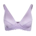 thumbnail image 2 of Sujetador de lactancia de algodón sin aros, morado, talla L Purple L, 2 of 9