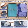 thumbnail image 3 of Costway Ensemble de Bagages 3 Pcs ABS PC Coque Rigide Ensemble de Valises avec Serrure TSA Télescope Poignées en Aluminium et Roues Pivotantes à 360°, 3 of 10