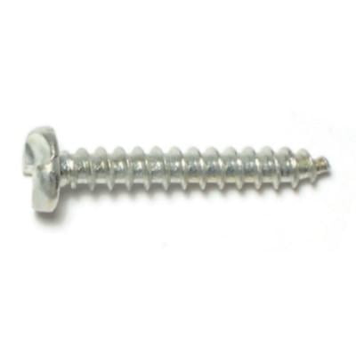 

#10 x 1-1/4 Zinc Plated Steel One-Way Slotted Pan Head Sheet Metal Screws