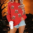 thumbnail image 4 of Zormilly Halloween Sweatshirts for Women Spooky Season Pumpkin Crew Neck Oversized Sweatshirt Fashion Fall Outfits, S-2XL, 4 of 6