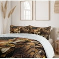 thumbnail image 6 of Ambesonne Rustic Duvet Cover Set, Grunge Old Glory Barn Cow, King, Amber and Caramel, 6 of 6