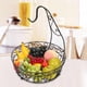 thumbnail image 4 of Frutero de colgador de plátano Transpirable que los plátanos se magullen de alambre abierto negro para de cocina, 4 of 8