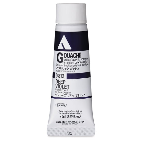 Holbein Acrylic Gouache - Deep Violet, 40 ml tube